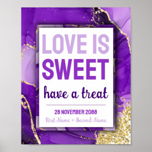 Sweet Love Bat Mitzvah Wedding Dessert Candy Bar Poster