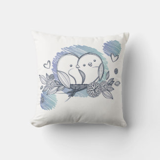 Sweet Love Birds Throw Pillow ❤️