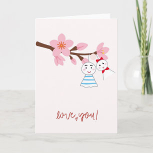 Sweet Love Card Love You with Teru Teru Bozu & Che
