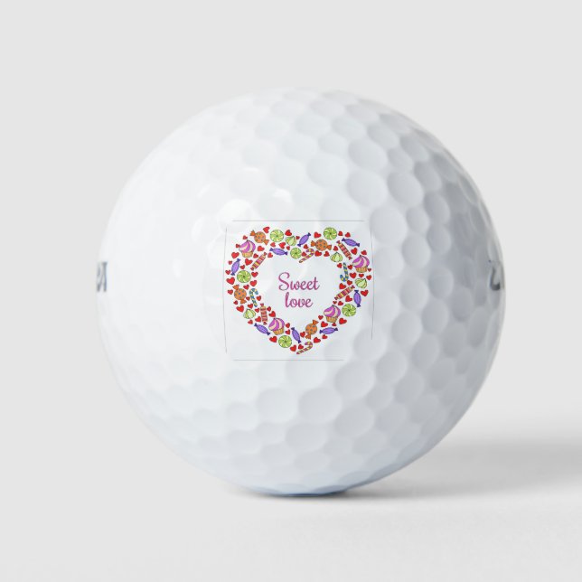 Sweet love golf balls (Front)