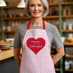 Sweet Love Hearts Personalized Gift for Husband Apron