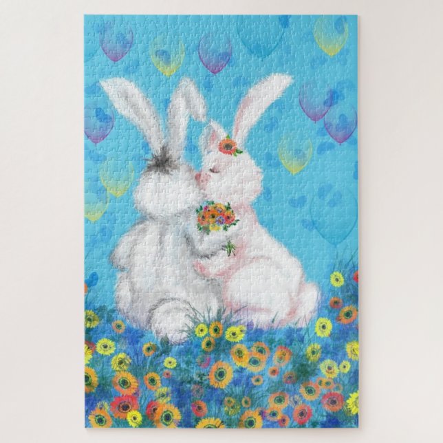 Sweet Love - Kiss - Hug Jigsaw Puzzle (Vertical)