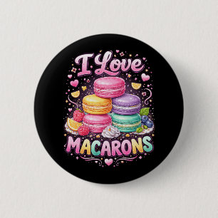 Sweet Love Macarons 6 Cm Round Badge