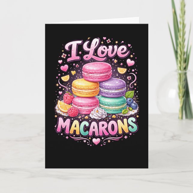 Sweet Love Macarons Holiday Card (Front)