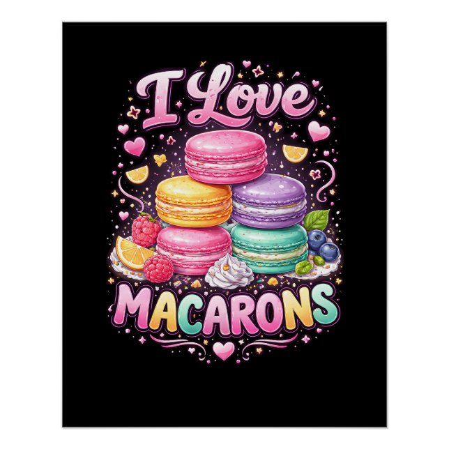 Sweet Love Macarons Poster (Front)