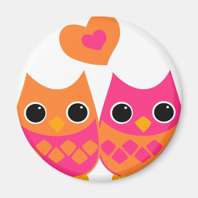 Sweet Love Owls Magnet (Front)