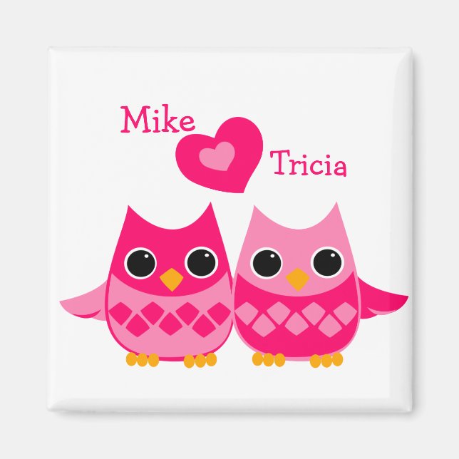 Sweet Love Owls Magnet (Front)