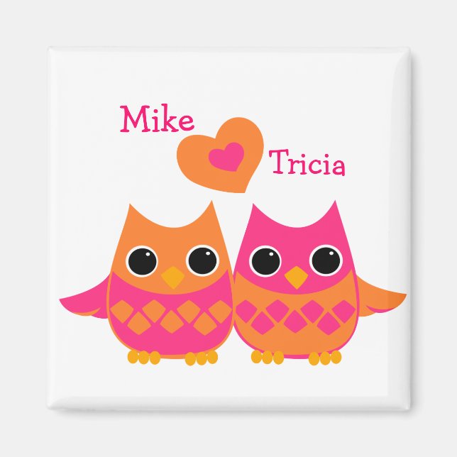 Sweet Love Owls Magnet (Front)