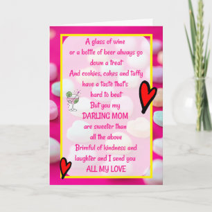 Sweet Lovely Poem Mother Sentimental Birthday Card