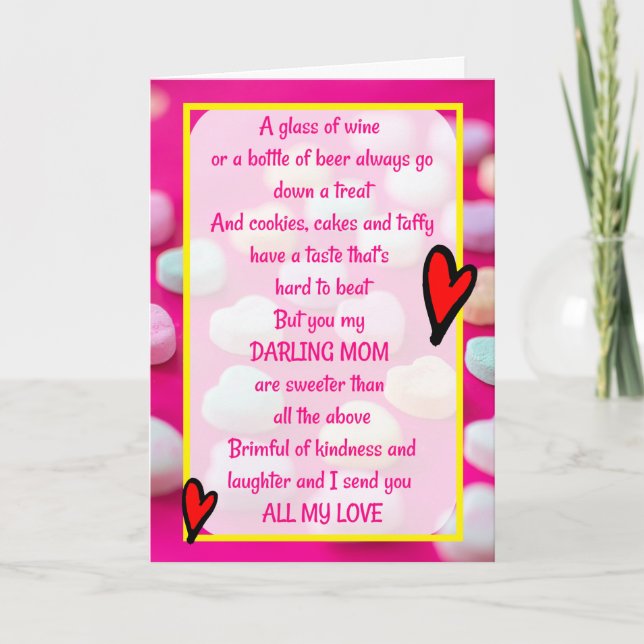Sweet Lovely Poem Mother's Day Card (Front)