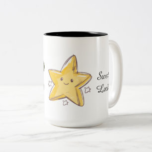 Sweet Luck mug, a little charm for every day Two-Tone Coffee Mug