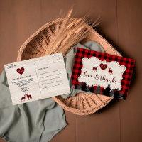 Sweet Lumberjack Baby Shower Thank you
