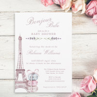 Sweet Macaron Bonjour Bebe Paris Baby shower