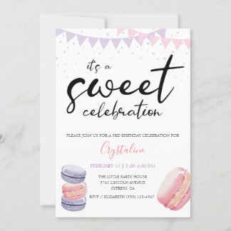 Sweet Macaron Celebration Invitation