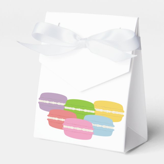 Sweet Macarons Cake Favour Box (Front Side)