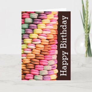 Sweet Macarons Happy Birthday Card