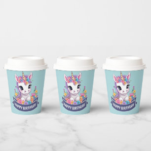 Sweet Magical Baby Unicorn Paper Cups