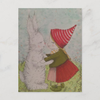 Sweet magical fairytale love. postcard