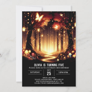 Sweet Magical Woodland Digital Birthday Invitation