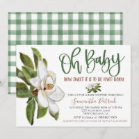 Sweet Magnolia Bayou Baby Shower Invitation