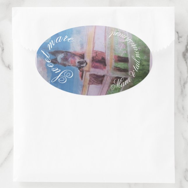 SWEET MARE MANE POTION OVAL STICKER (Bag)