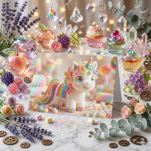 Sweet Marshmallow Unicorn Birthday Card