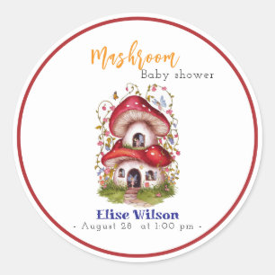 Sweet mashroom fairy is on the way classic round sticker