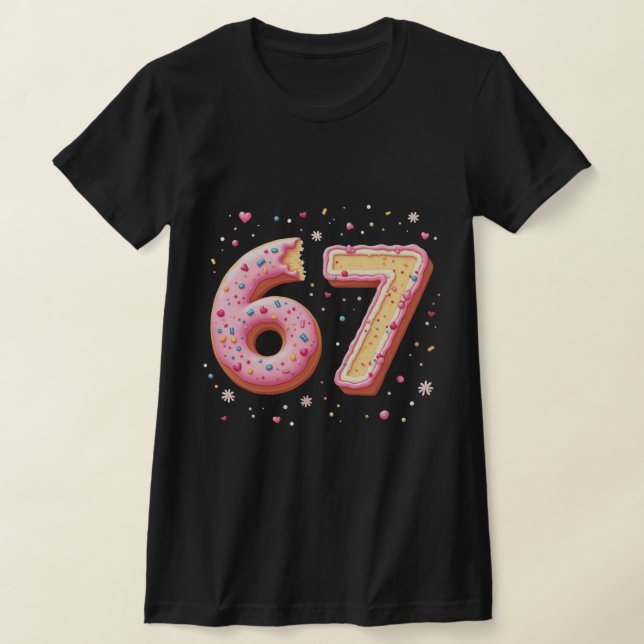 Sweet Math Doughnut Fraction Back to School 67  T-Shirt (Laydown)