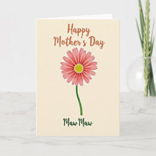 Sweet Maw Maw Mothers Day Card