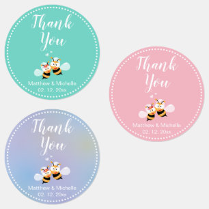 Sweet Meant To Bee Couple Cute Wedding Thank You