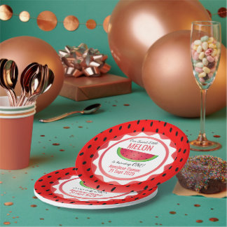 Sweet Melon Birthday Paper Plate