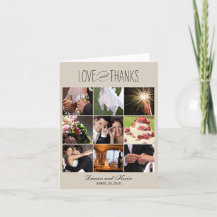 Sweet Memories Thank You Card - Khaki