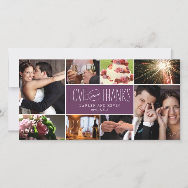 Sweet Memories Wedding Thank You Photo Cards (Front)