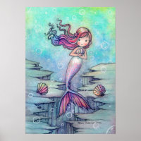 Sweet Mermaid Fantasy Art by Molly Harrison