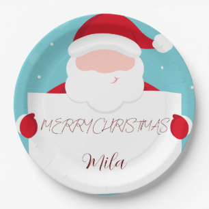 Sweet Merry Christmas Balloon Paper Plates