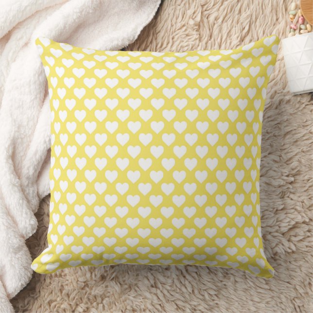 Sweet Mini Hearts Grid Seamless Pattern Cushion (Blanket)