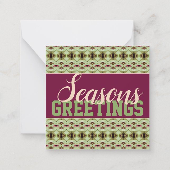 Sweet Mini Seasons Greetings Christmas Card (Front)