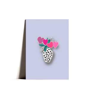 Sweet Minimal Heart Bouquet Valentine's Card