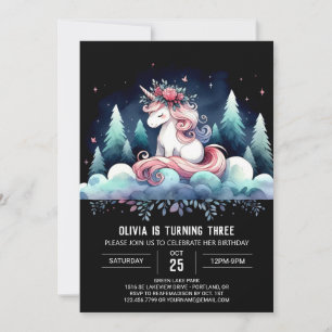 Sweet Minimalist Horse Birthday Invitation