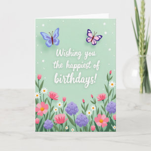 Sweet Mint Green Birthday Card