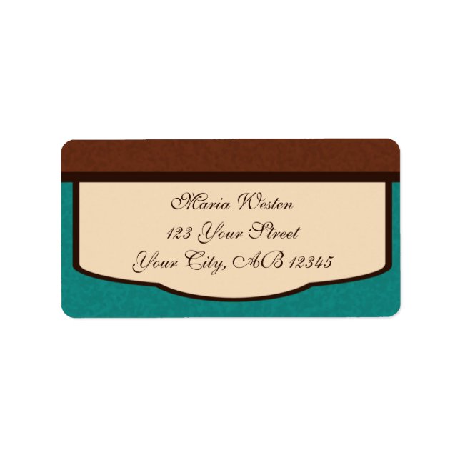 Sweet Mocha & Teal Address Labels (Front)