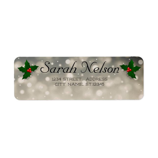 Sweet, Modern Christmas  Return Address Label (Front)