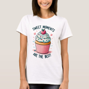  Sweet Moments Are The Best  - Delightful Cupcake T-Shirt