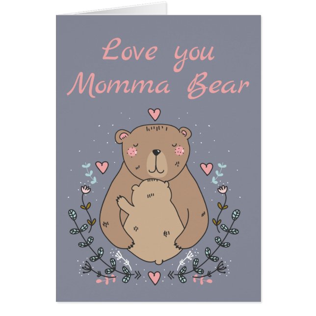 Sweet Momma Bear with baby bear Mothers Day (Front)