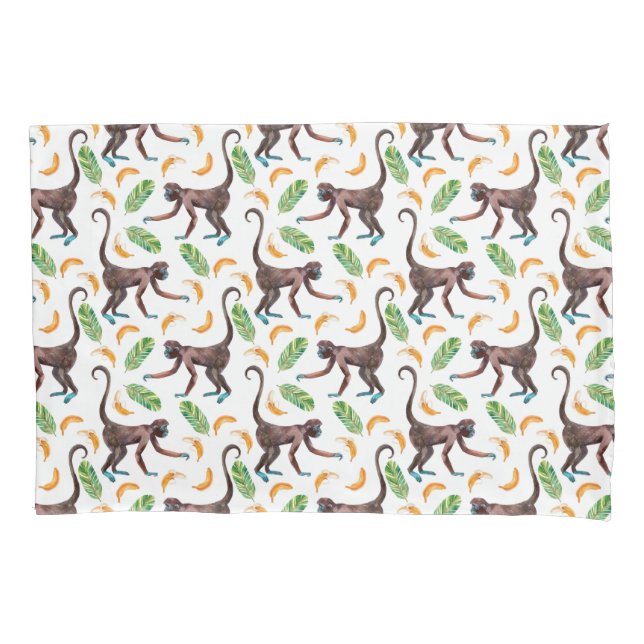 Sweet Monkeys Juggling Bananas Pillowcase (Front-Left)