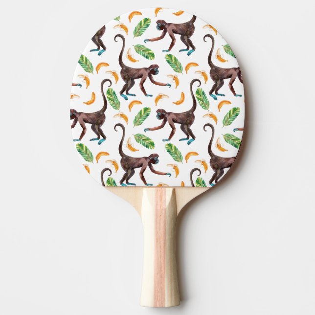 Sweet Monkeys Juggling Bananas Ping Pong Paddle (Front)