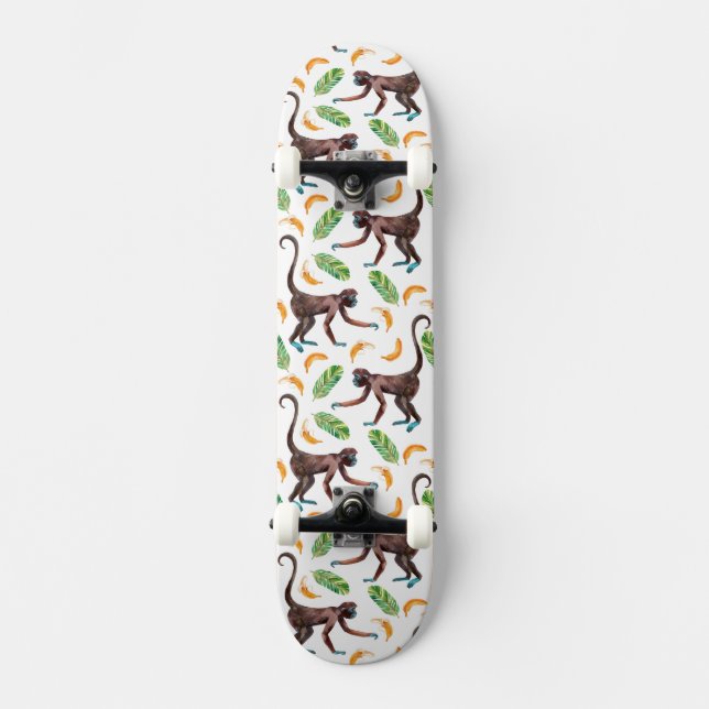 Sweet Monkeys Juggling Bananas Skateboard (Front)