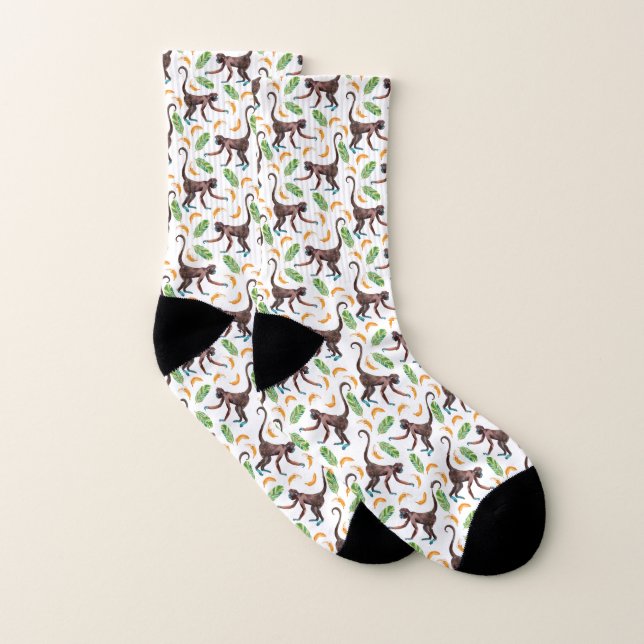 Sweet Monkeys Juggling Bananas Socks (Pair)
