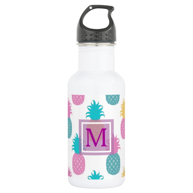 Sweet monogrammed pineapples 532 ml water bottle (Front)