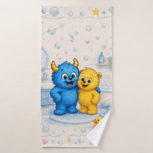 Sweet Monster Friends Bubble Bath Adventure Towel Set